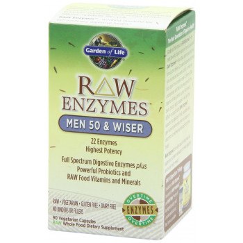 Raw trávicí enzymy pro muže 50+ a moudřejší (90 kapslí)
